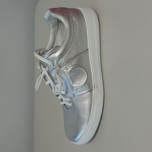 Salvation Ferragamo silver sneakers with lace
